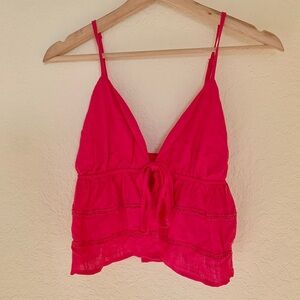 Women's Pink Sleeveless Top